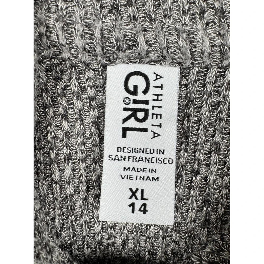 Athleta Girl‎ Hoodie Pullover Heathered Gray Performance Athletic XL 14